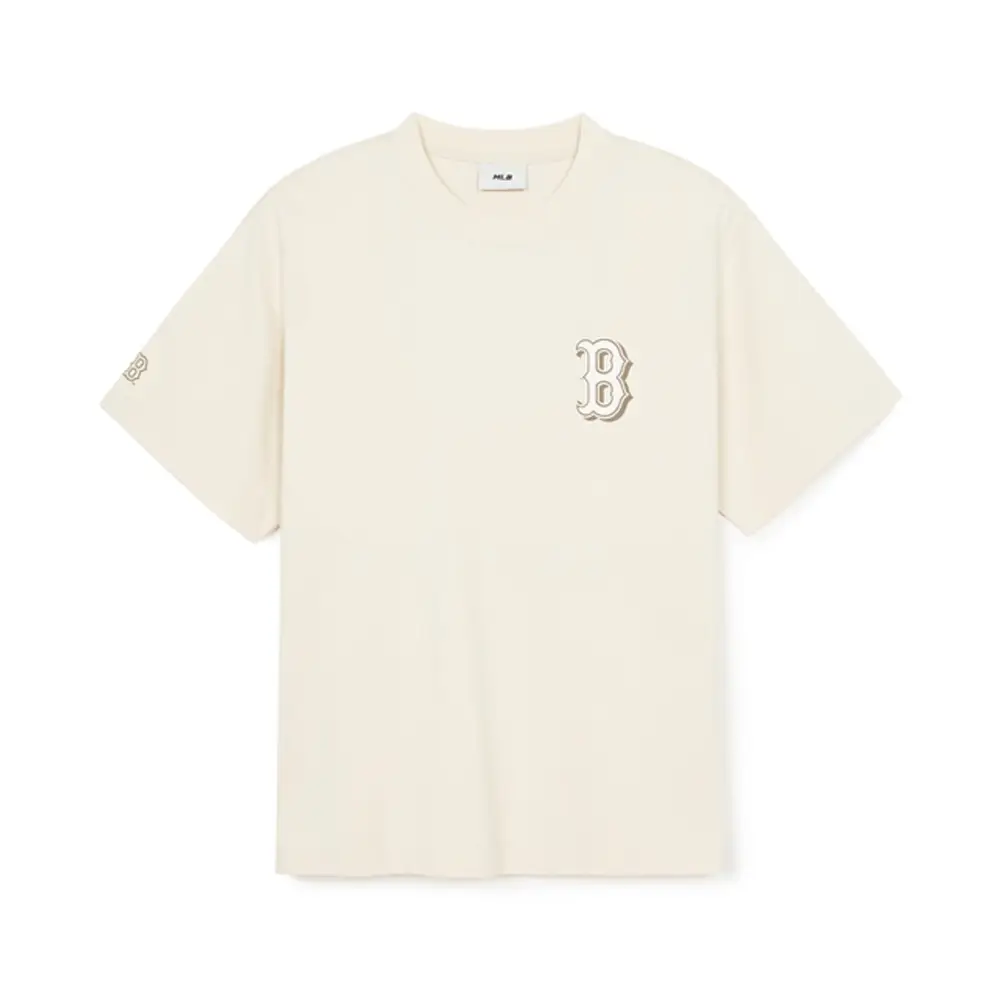 MLB Boston Red Sox Vintage Monotive Overfit T-Shirt Cream