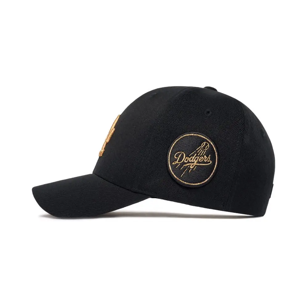 MLB LA Dodgers Circle Stamp Ball Cap Black/Gold – voilà.id