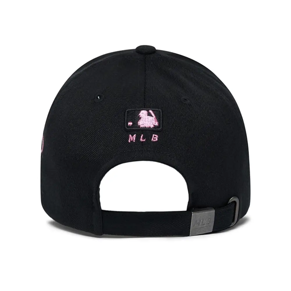 【MLB韓国限定】ダイヤロゴcap＊ブラックピンク MLB - MLB Korea ダイヤモンド刺繍ロゴパッチボールキャップ