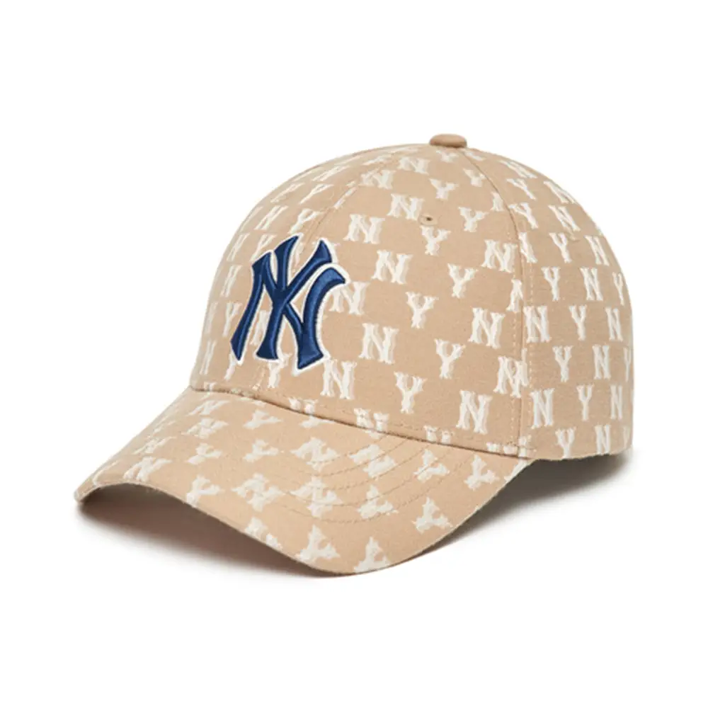 MLB NY Yankees Monogram Classic Structured Ball Cap NY Beige