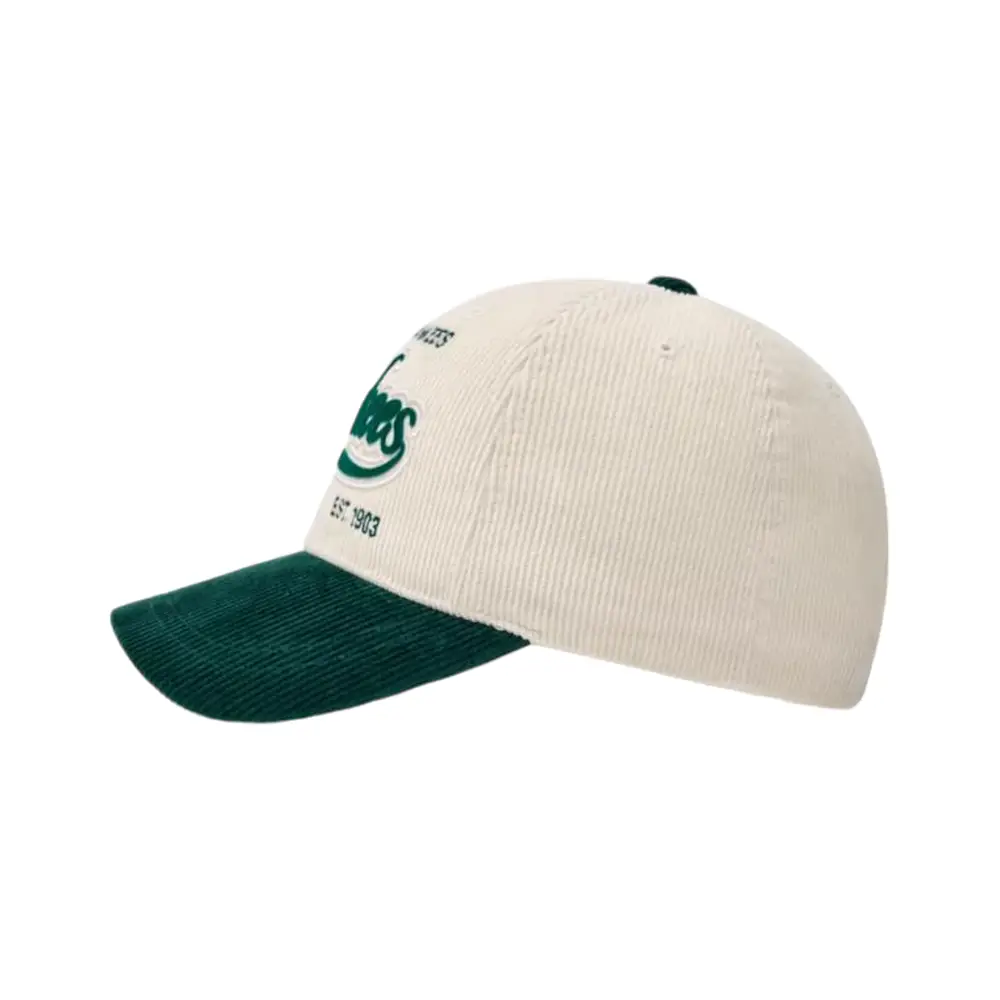 MLB NY Yankees Varsity Corduroy Color Block Ball Cap Cream
