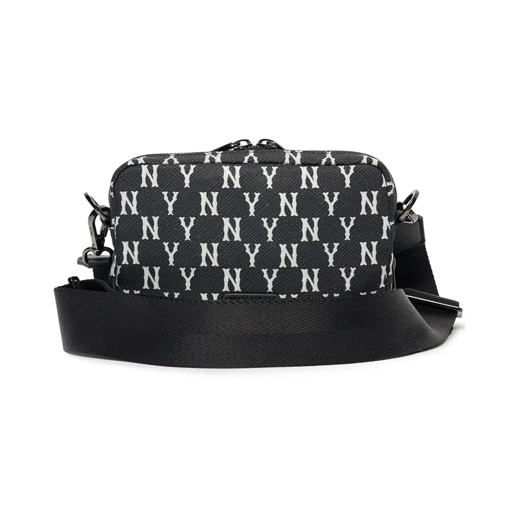 MLB NY Yankees Monogram Jacquard Mini Cross Bag Black/White