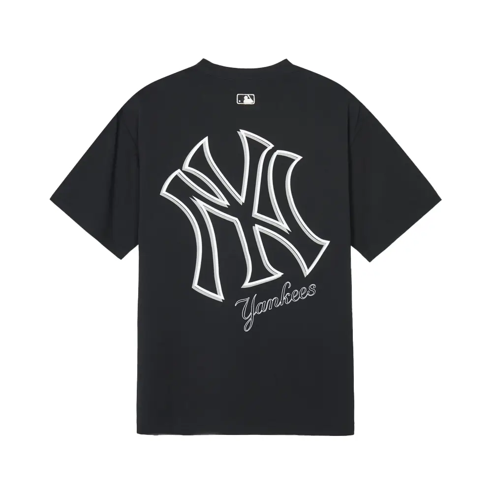 MLB NY Yankees Mega Logo Overfit T-Shirt Black – voilà.id