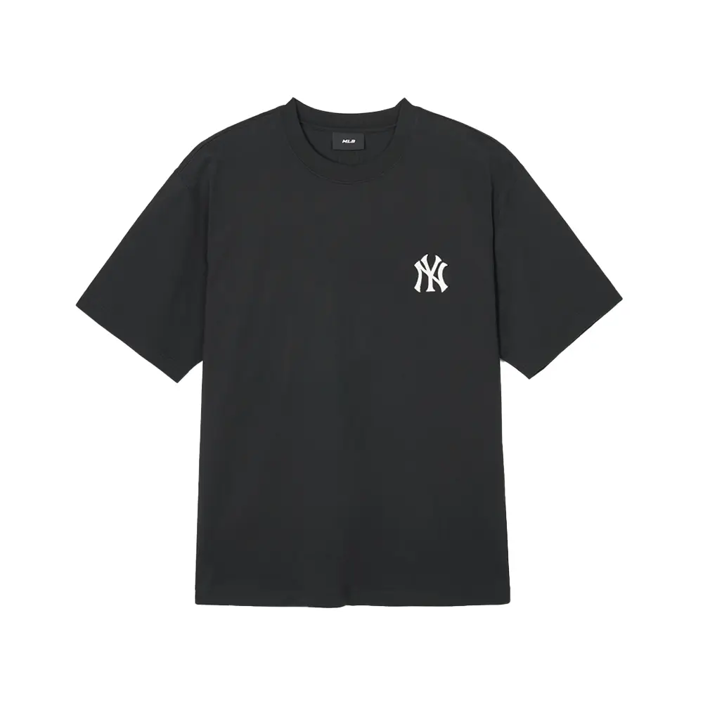 [MLB] Denim Like Monogram Overfit T-Shirt ★大人気★ Denim-Like Lettering Monogram Big Lux Oversized-Fit T-Shirt