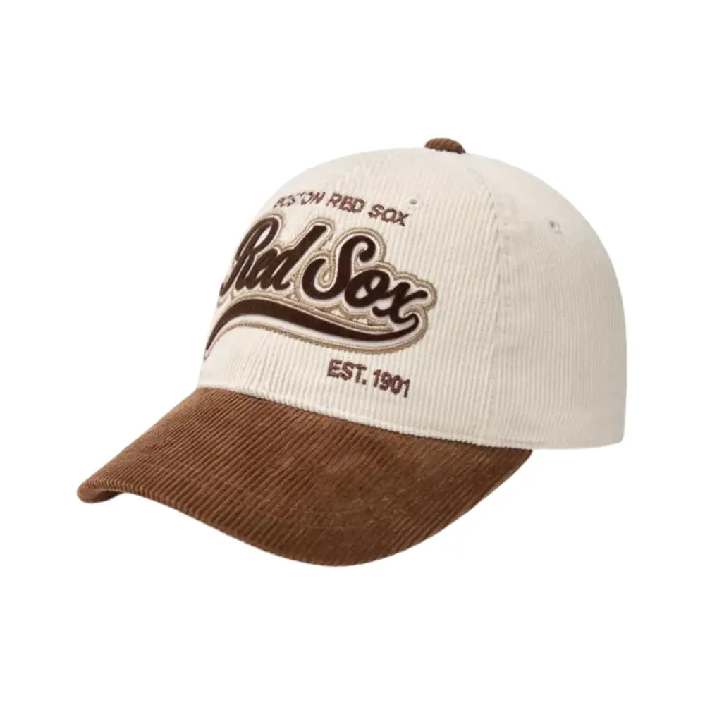MLB Boston Redsox Varsity Corduroy Color Block Ball Cap