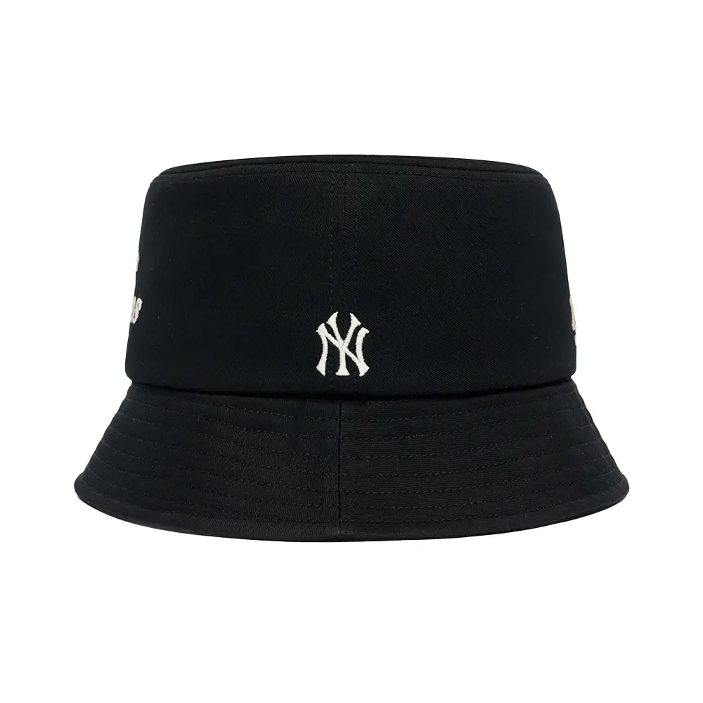 キャップ MLB Korea Basic One Point Washing Bucket Hat NY Charcoal Gre Basic Medium Logo Vinatge-Washing Bucket Hat New York Yankees