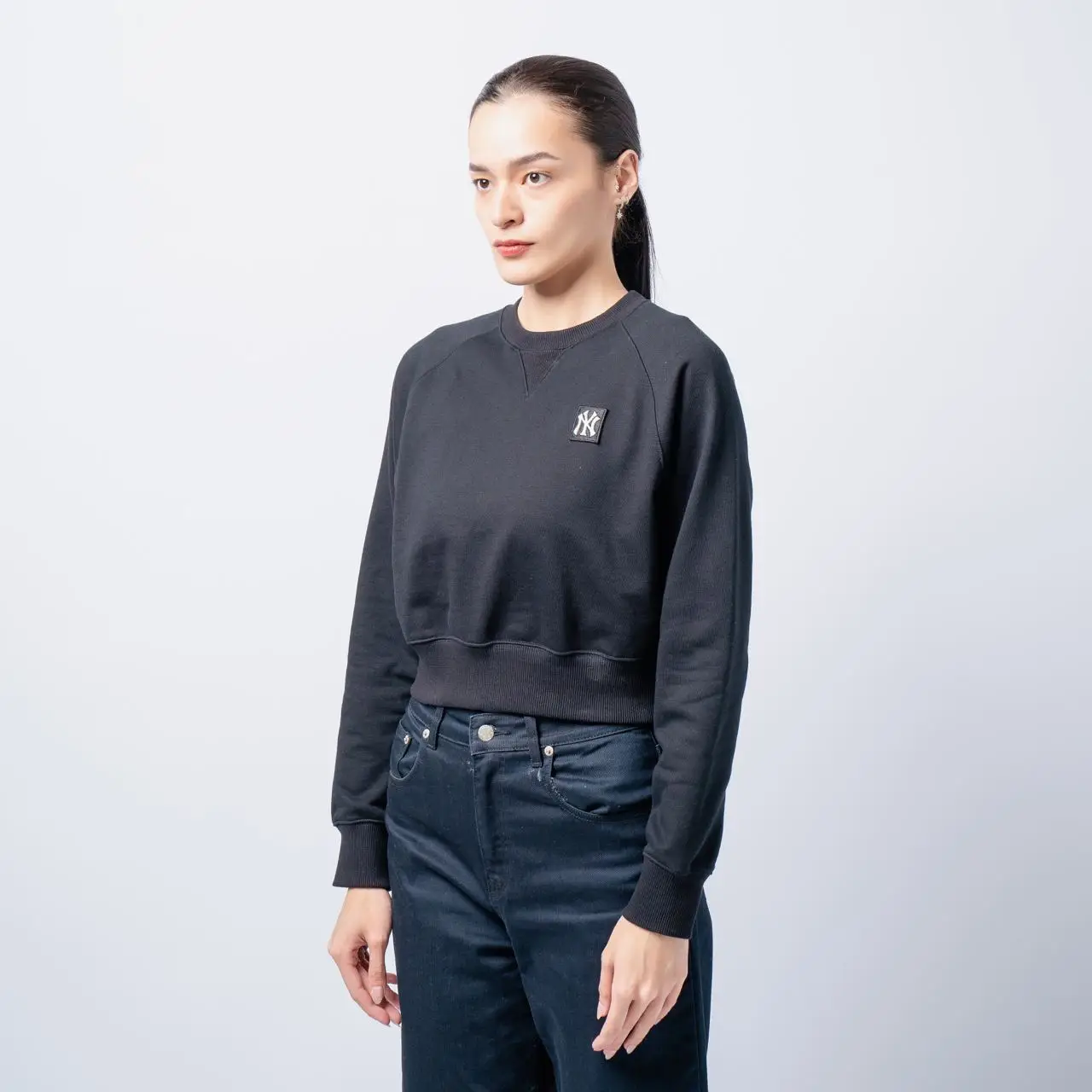 Mardi Mercredi スウェット ブラック BLACK Sweater MARDI MERCREDI FLOWER ACTIF POCKET PINK BLACK ZIP