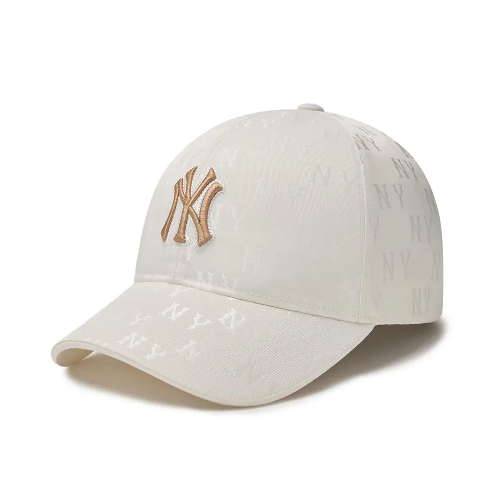 MLB NY Yankees Classic Jacquard Monogram Baseball Cap Cream