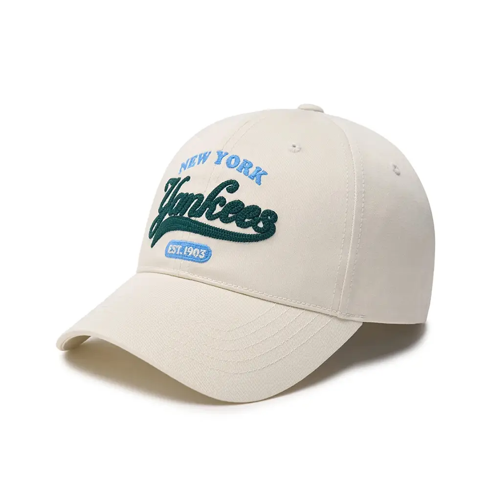 MLB NY Yankees Varsity Cursive Unstructured Ball Cap Cream