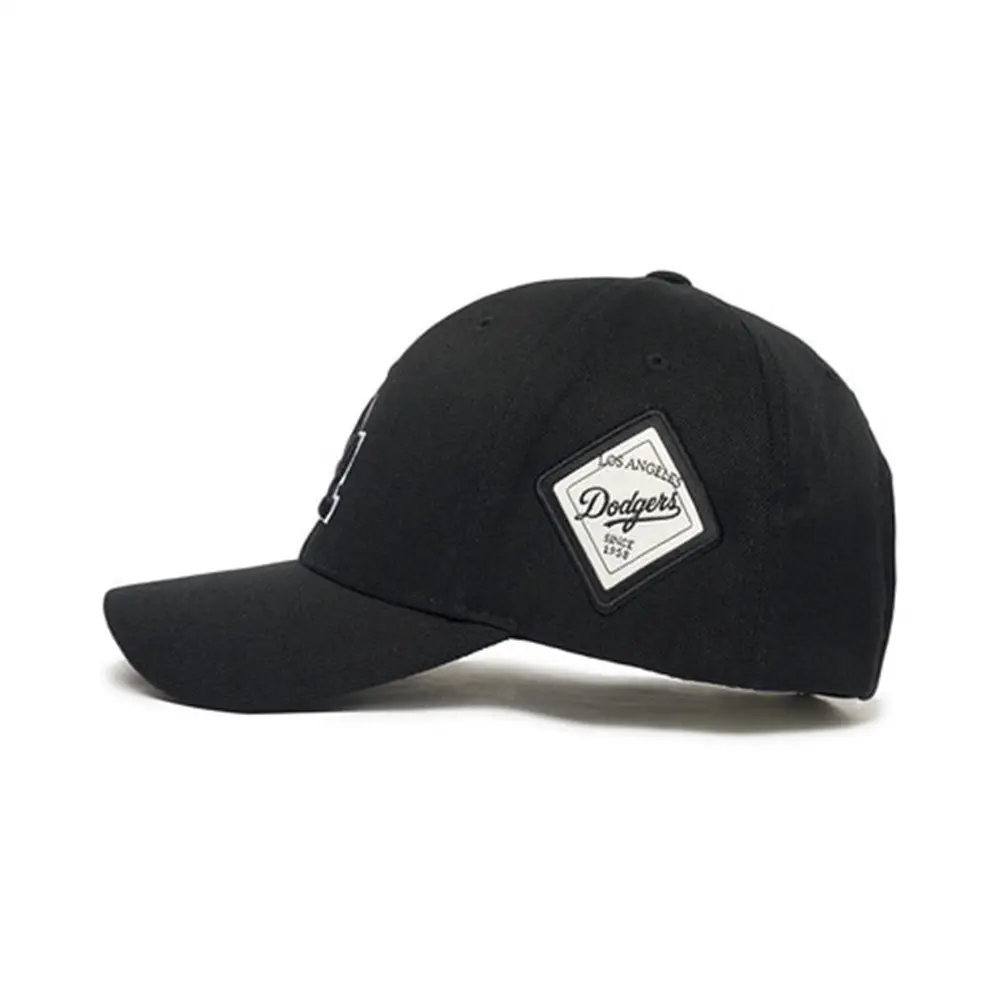 MLB LA Dodgers Stamp Ball Cap Black/White – voilà.id