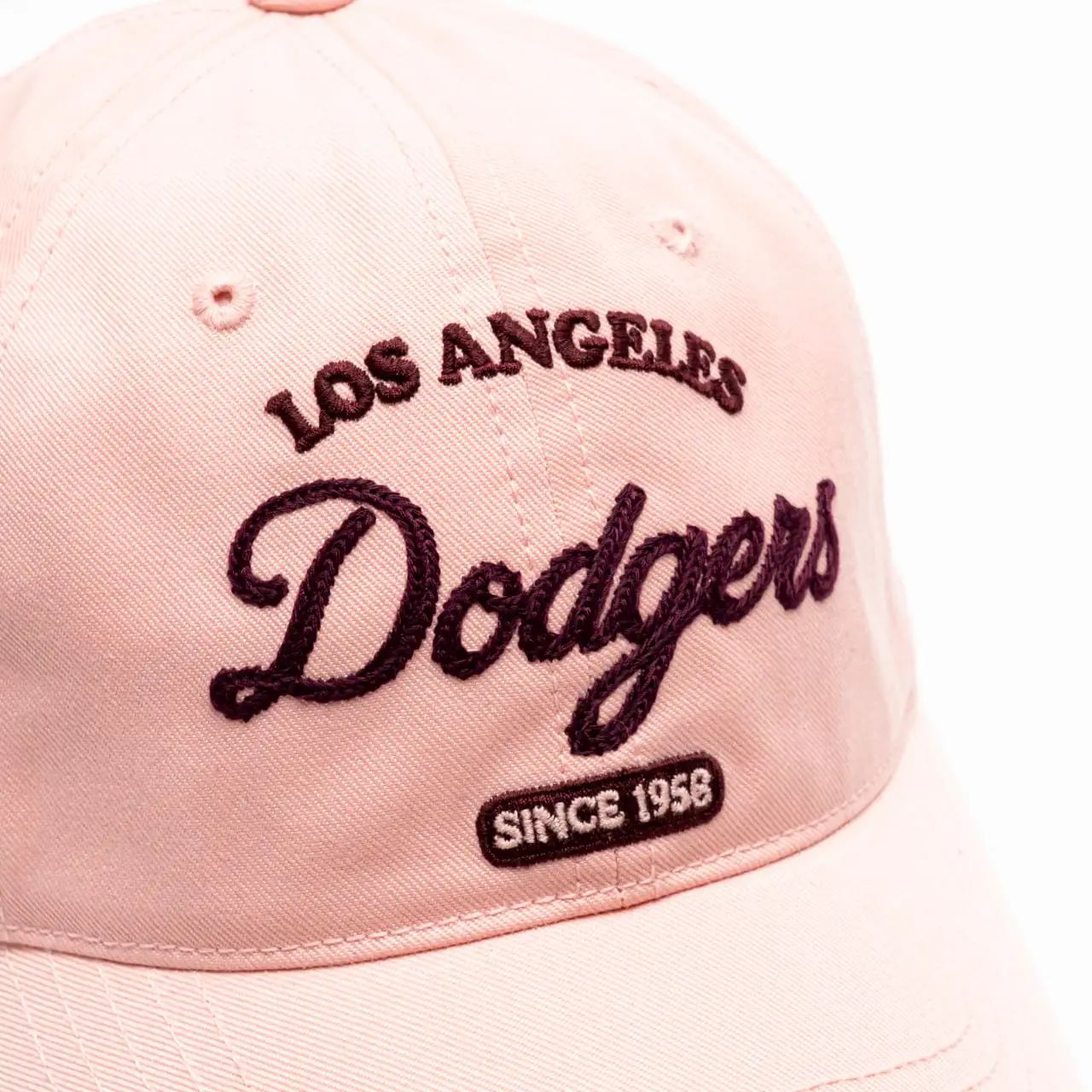 MLB LA Dodgers Varsity Lettering Unstructured Ball Cap Pink