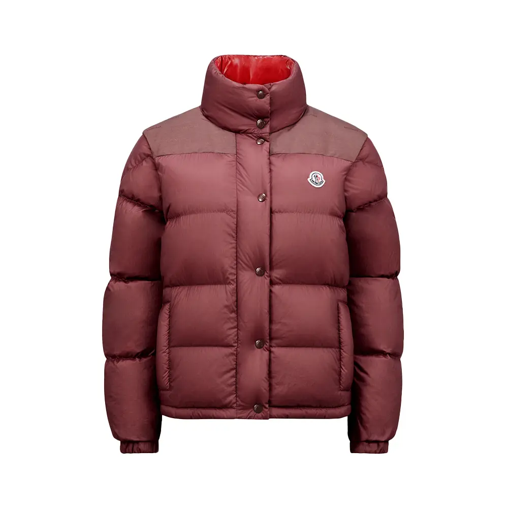 Moncler Xiaoqing Snake-Quilted Denim Short Down Jacket Denim