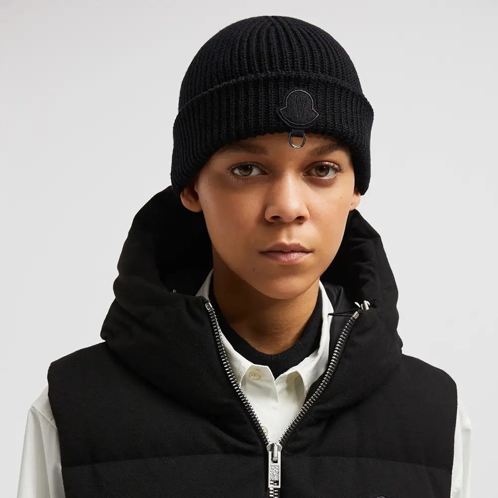 Moncler M x Willow Smith Wool Jayel Beanie Hat Black – voilà.id