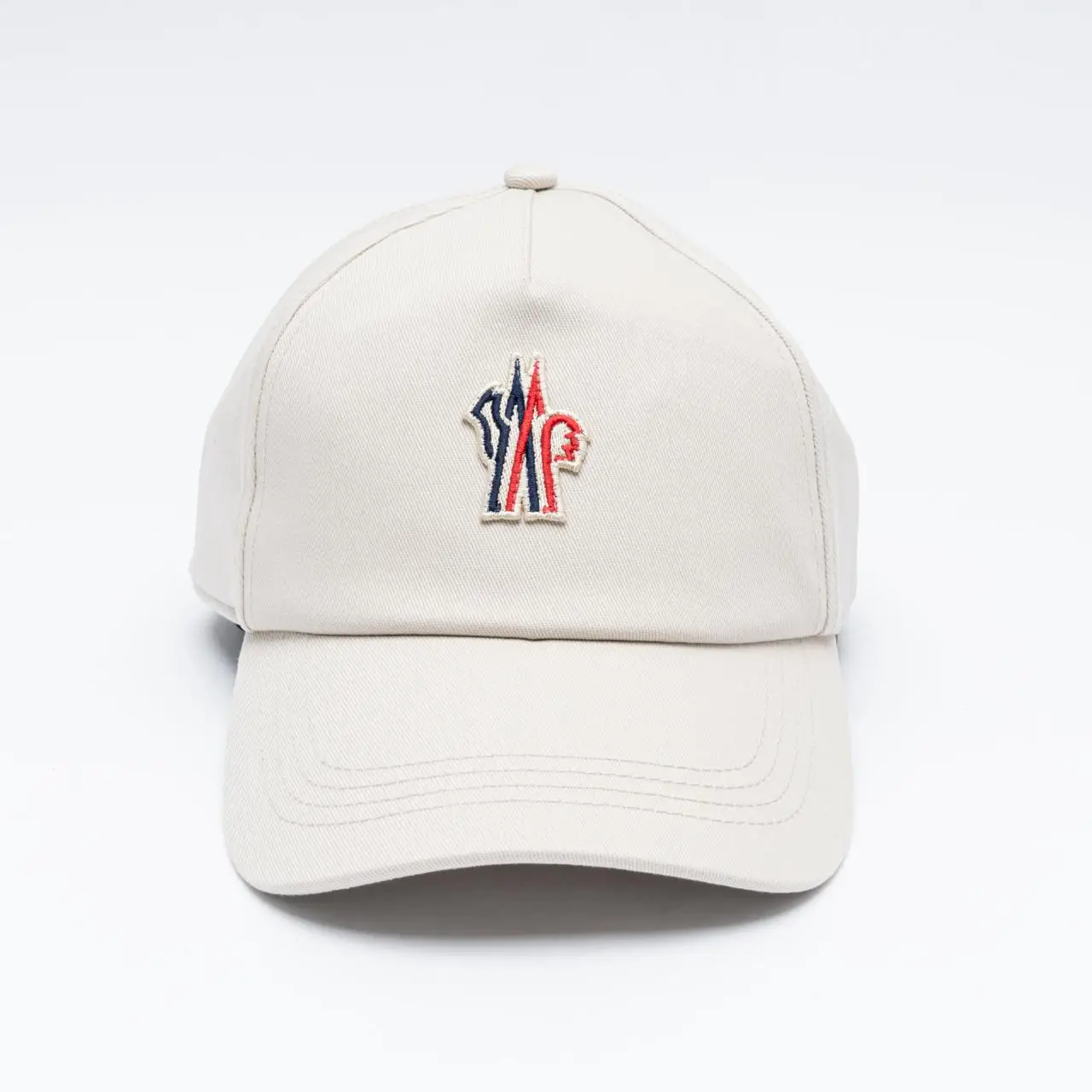 Moncler Logo Patch Baseball Cap Ecru – voilà.id