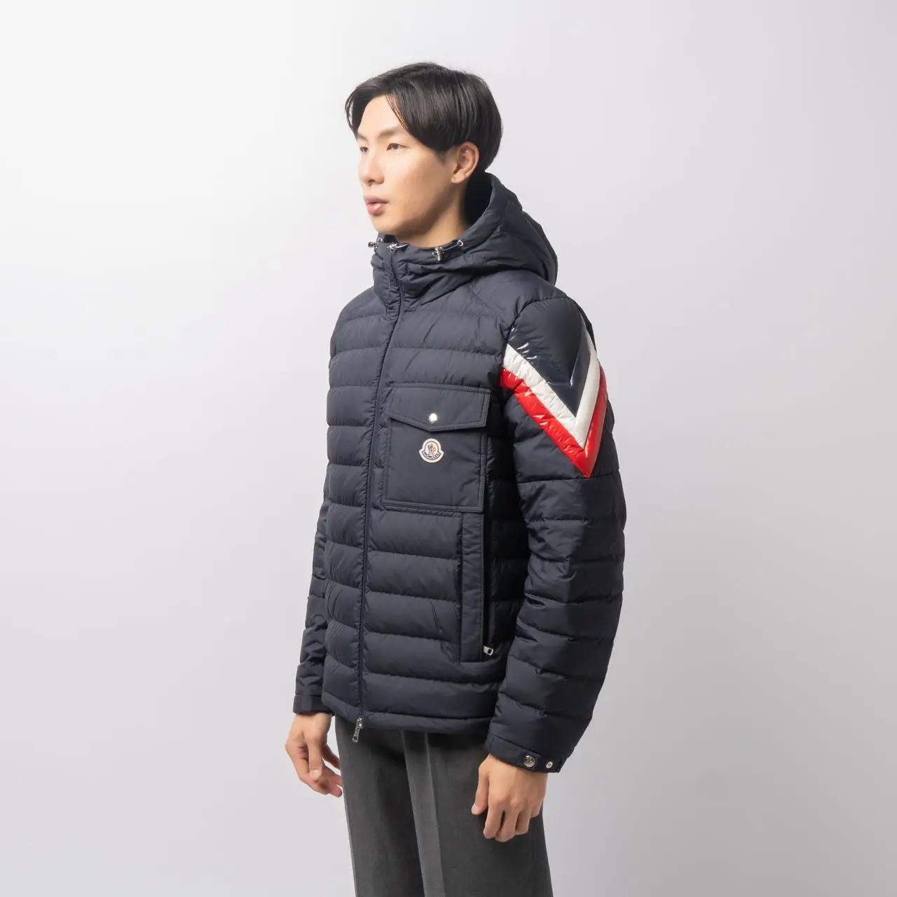 MONCLER◇ARGO PADDED BOMBER JACKET/ダウンジャケット/1/ナイロン/IVO