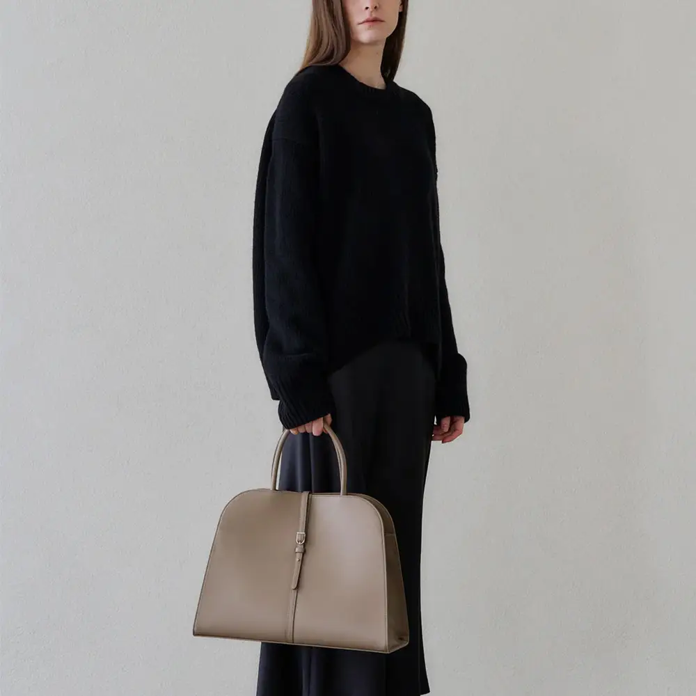 Monorow Blanc Large Handbag Etoupe – voilà.id