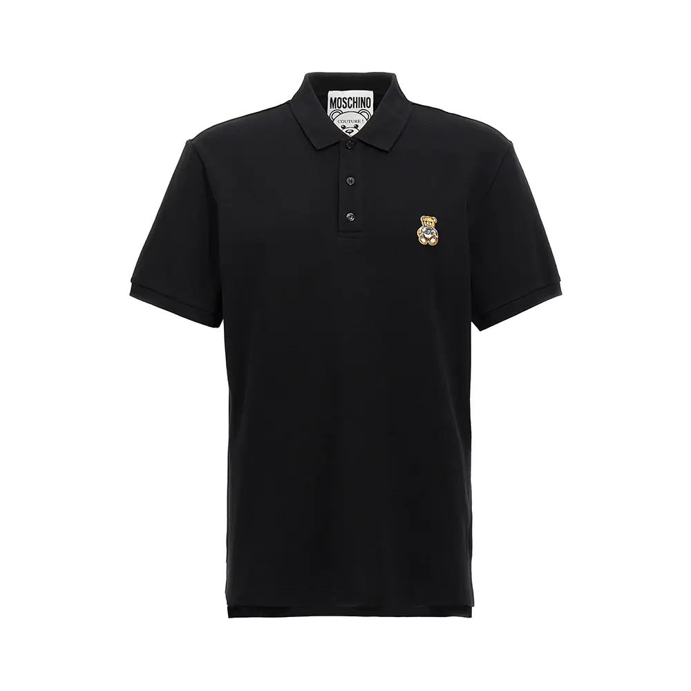 Comme Des Garcons Play Heart-Patch Polo Shirt Black Man