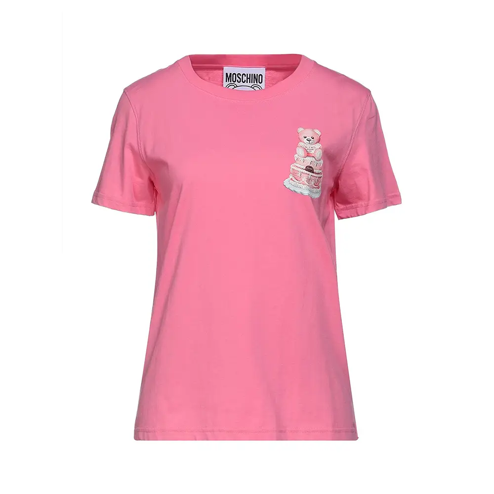 Moschino Underwear Mini Teddy Cake Logo T-Shirt Pink – voilà.id