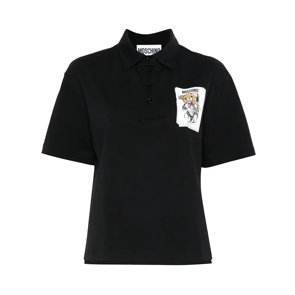 Ganni Fine Merino Jacquard Knitted Polo Shirt Frost Grey
