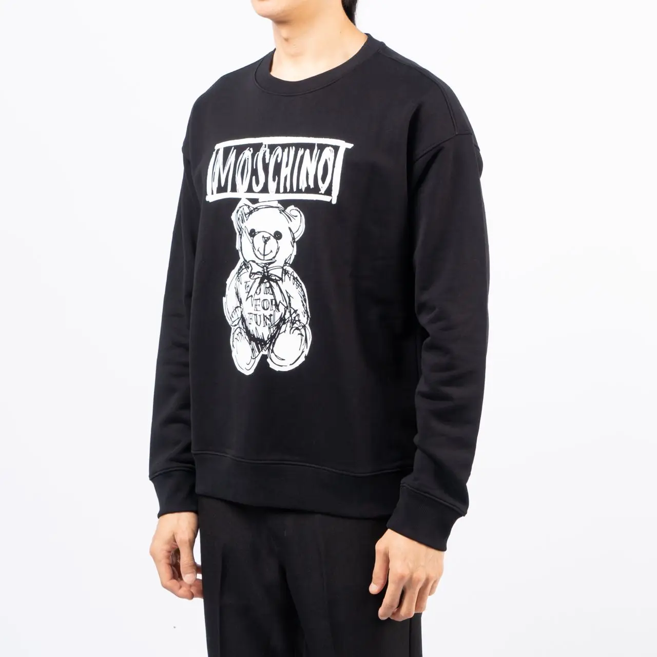 スウェット・トレーナー MOSCHINO 'Teddy' print sweatshirt Black  V17020228 Moschino Teddy Bear crewneck sweatshirt MOSCHINO Men Tg. S