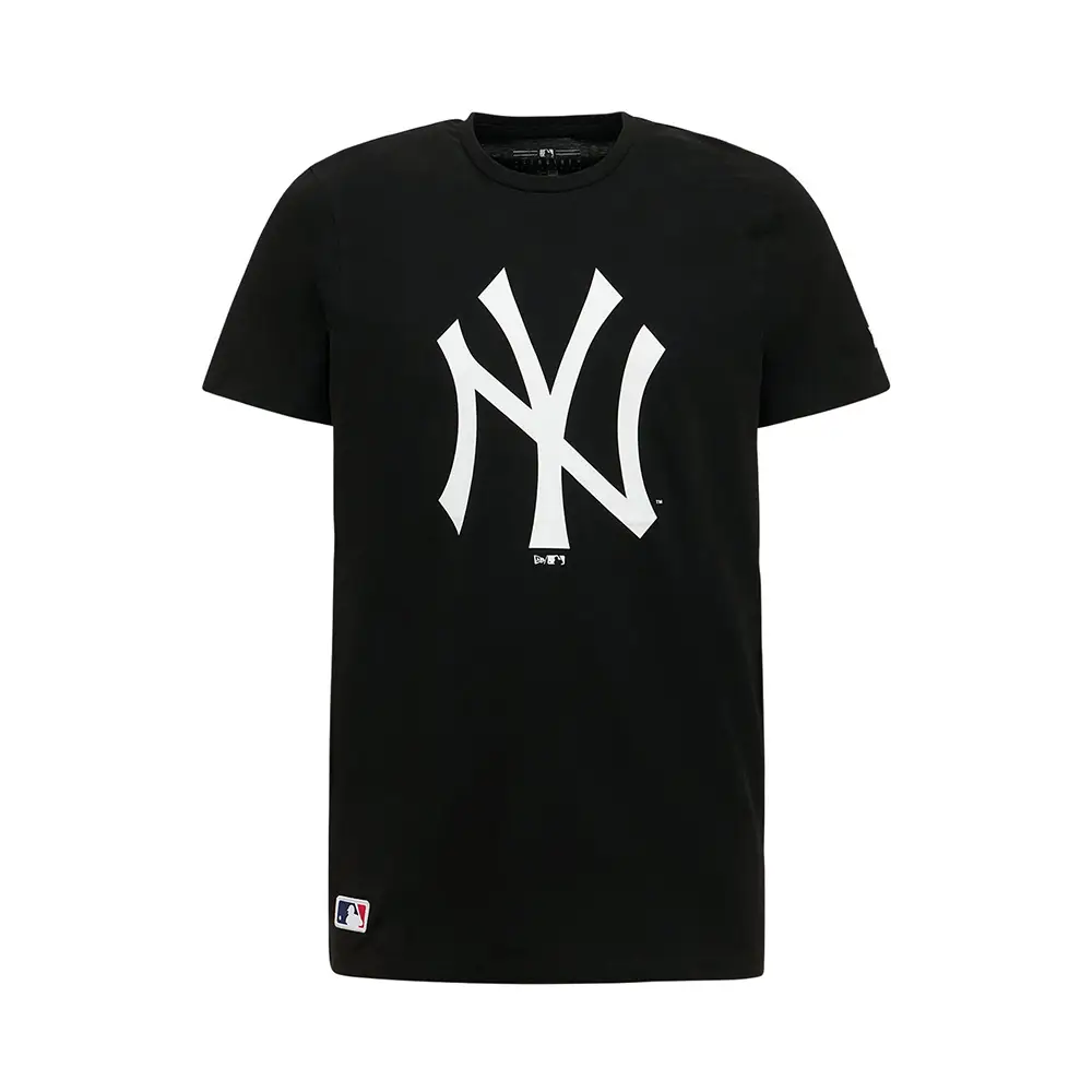 New Era New York Yankees MLB Large Logo T-Shirt Black White New Era New York Yankees MLB Large Logo T-Shirt Black White