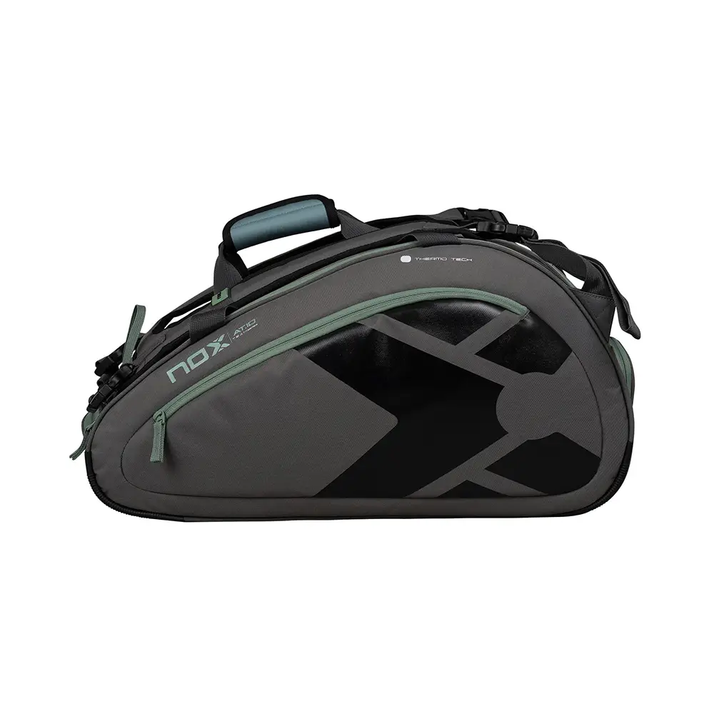 Nox AT10 Team Padel Racket Backpack Grey/Green – voilà.id