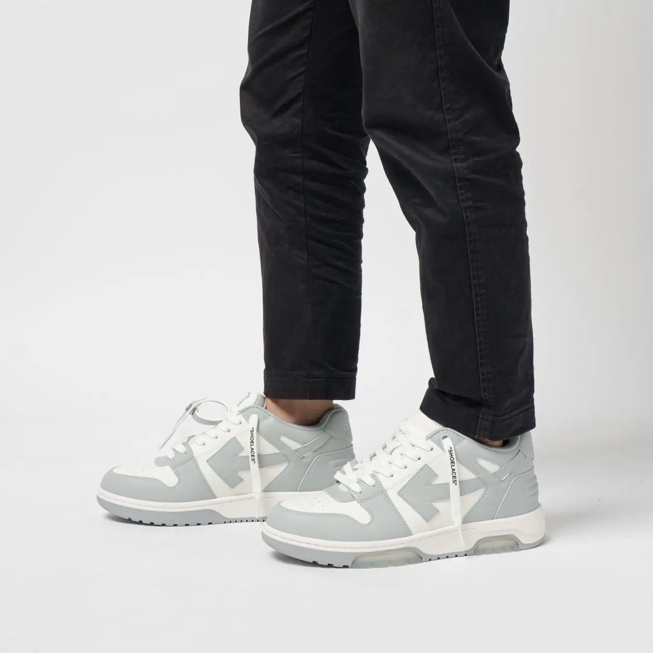 Off-White Out Of Office 'OOO' Sneakers White Grey – voilà.id Off-White Out Of Office 'OOO' Sneakers White Grey – voilà.id