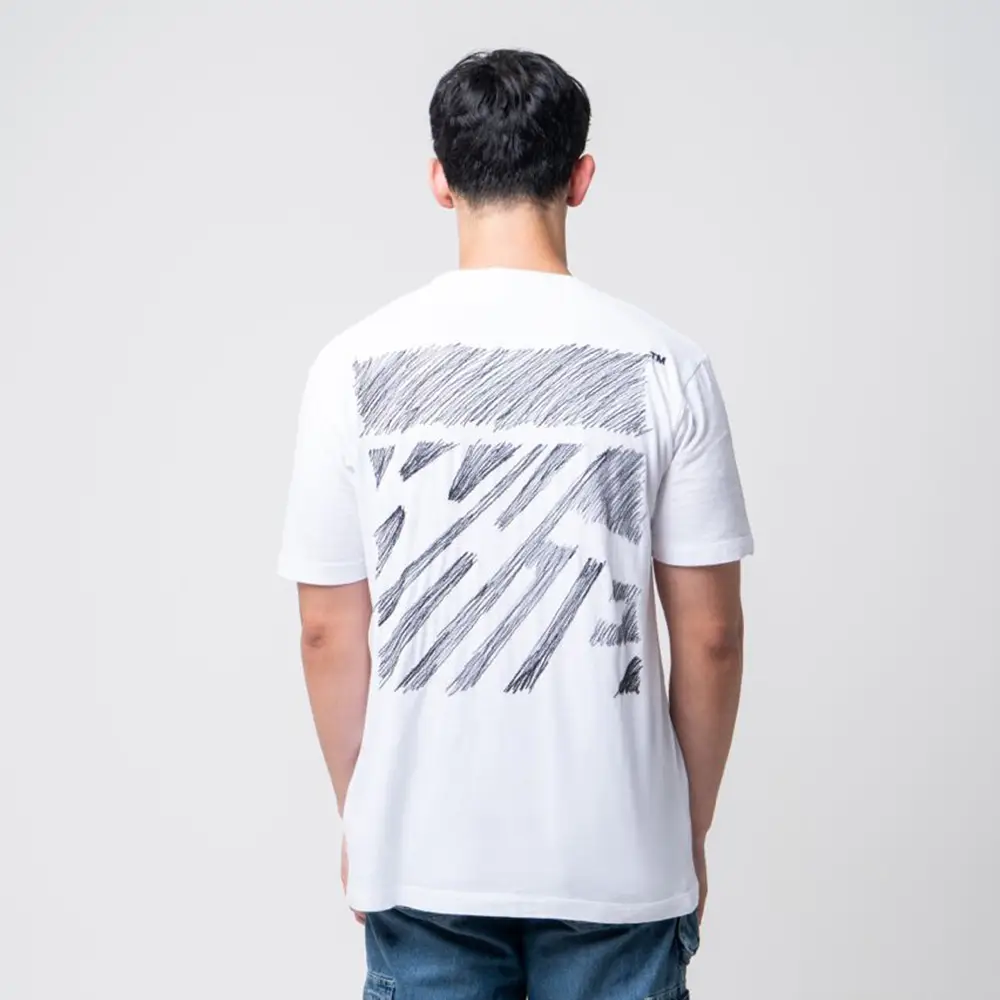 Off-White Scribble Diag Print T-Shirt White – voilà.id