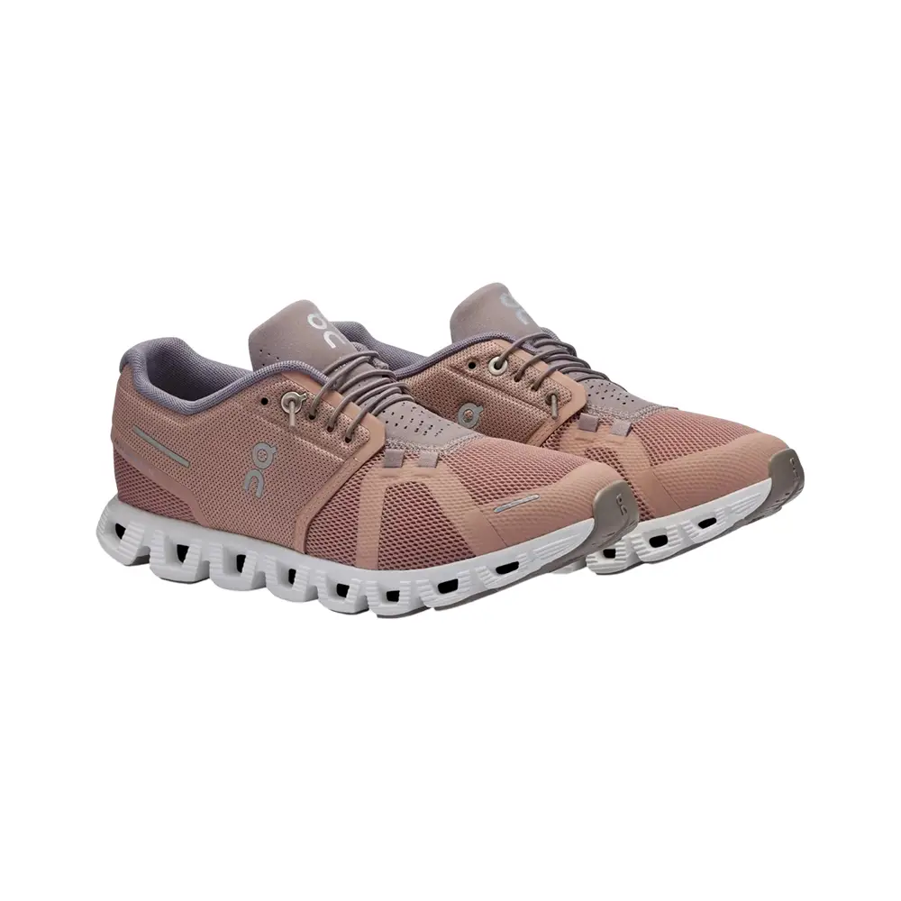 ON Cloud 5 Running Sneakers Rose Brown Fog Women – voilà.id