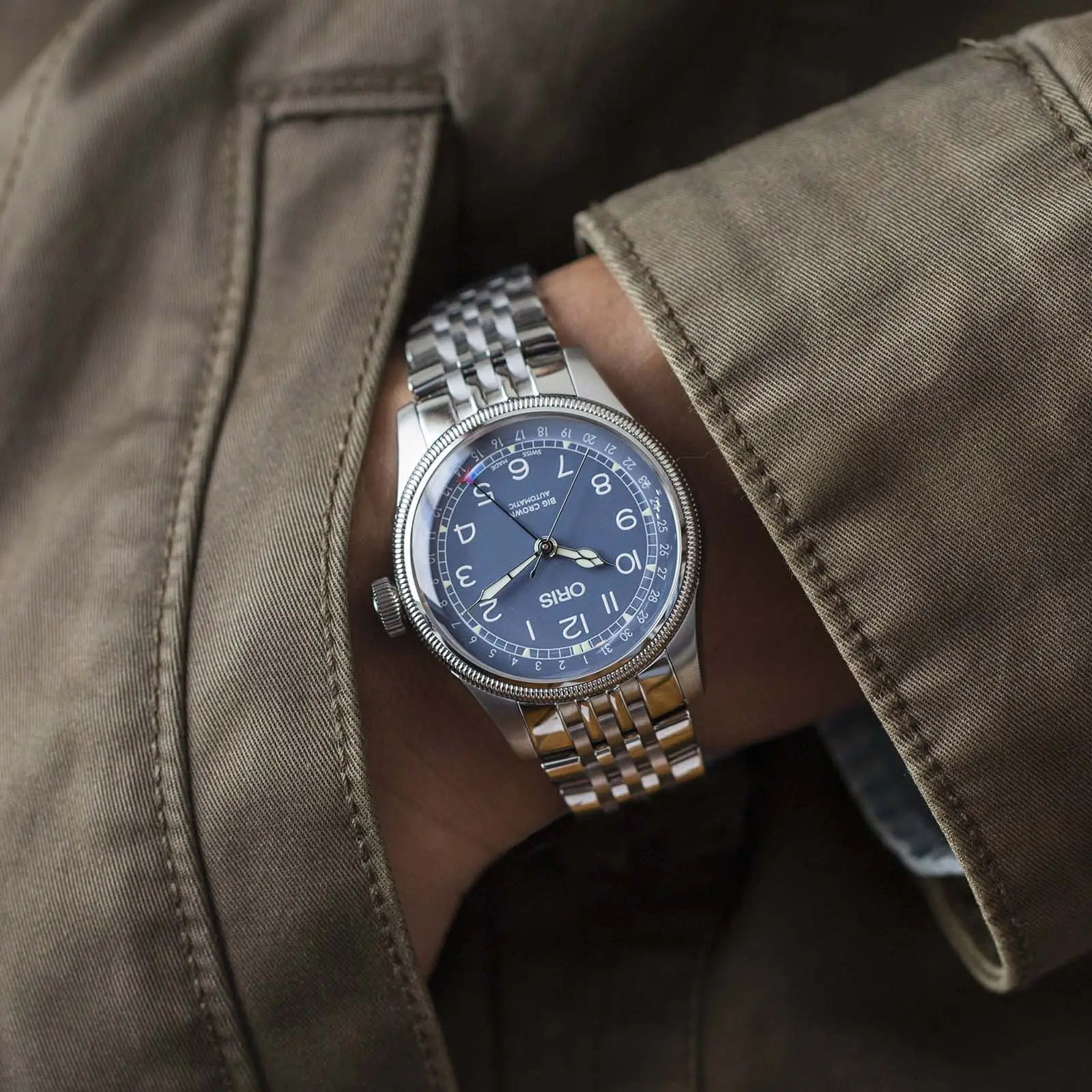 Oris big crown pointer date bracelet hotsell