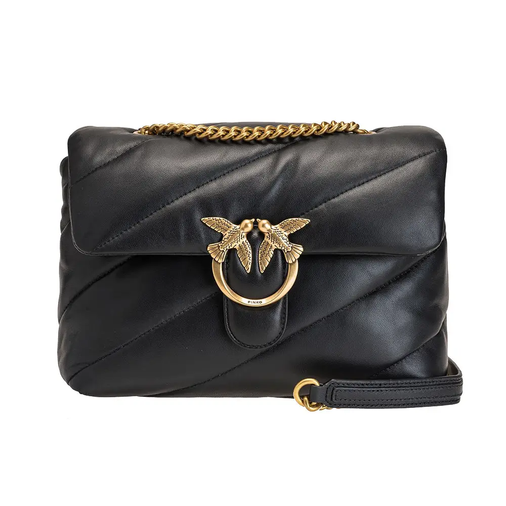 Pinko Love Big Puff Maxi Quilt Crossbody Black Ghw – voilà.id