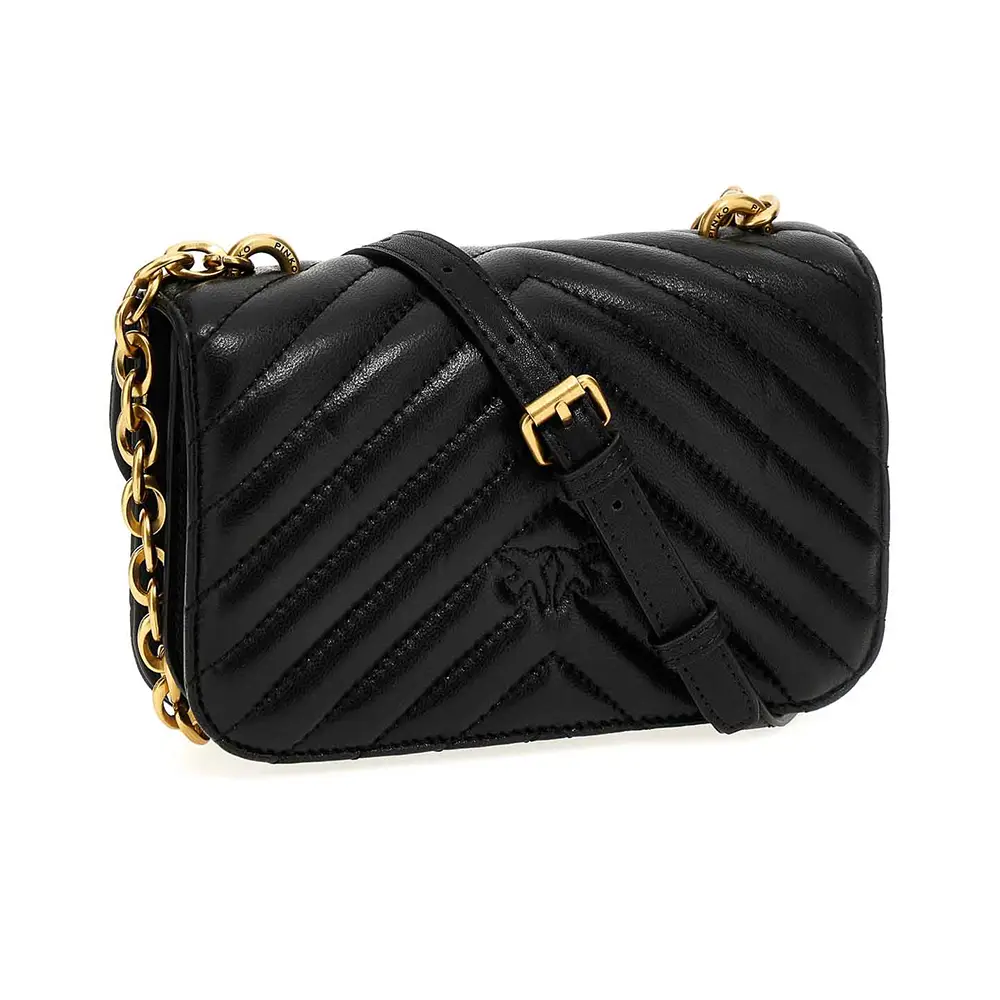 PINKO 104909A0IMBELLOX26 関税送料込 Pinko Love Bell Quilted Mini Crossbody Bag Black – voilà.id