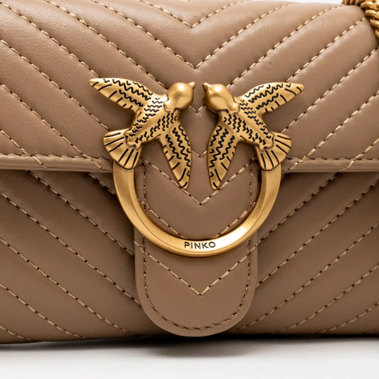 Pinko Love One Wallet On Chain Beige Ghw – voilà.id