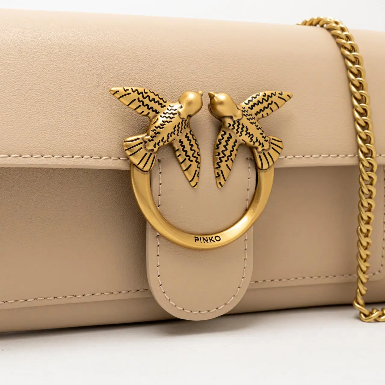 Pinko Love Bag One Wallet On Chain Simply Beige – voilà.id