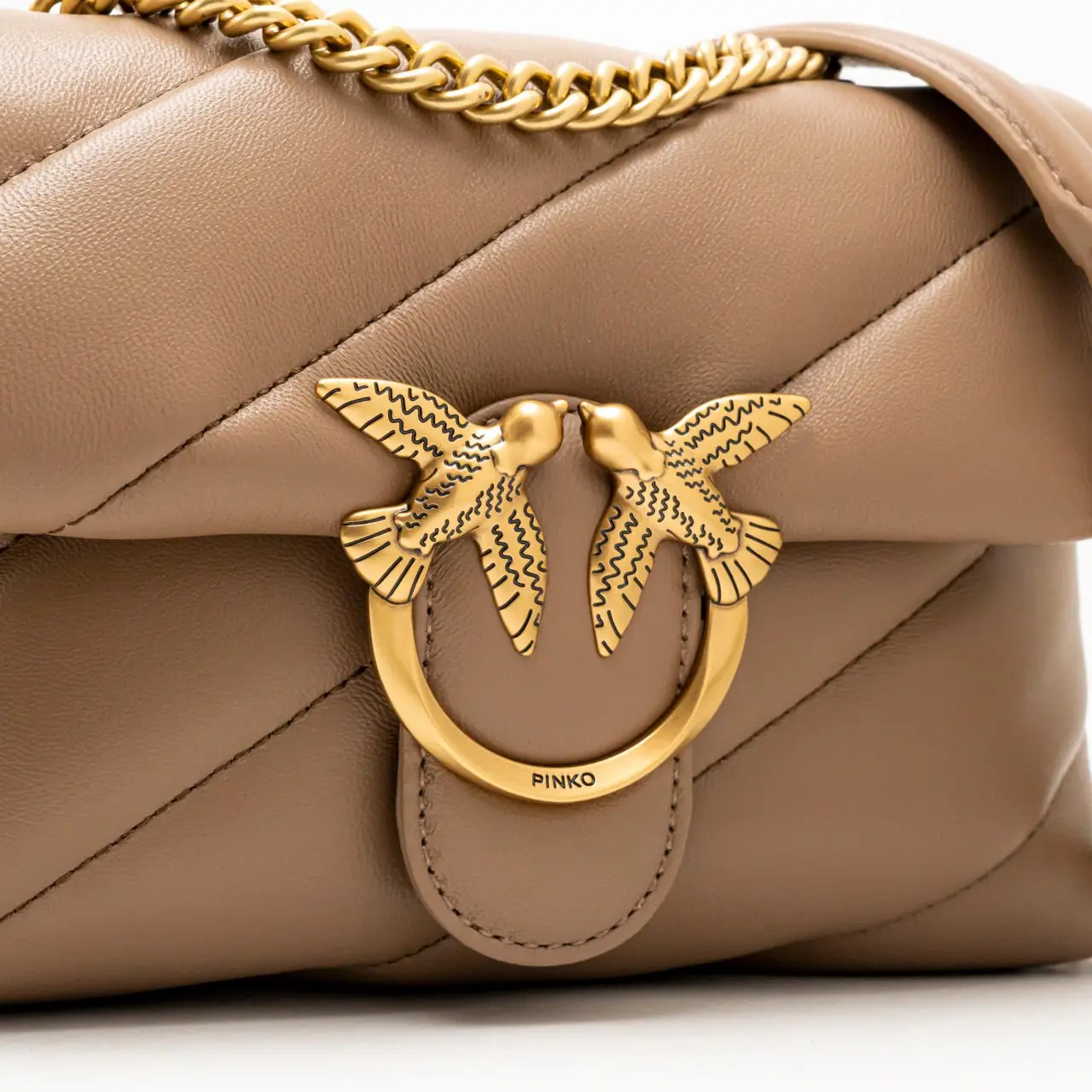 Pinko Baby Love Puff Maxi Quilt Shoulder Bag Ginger Biscuit – voilà.id