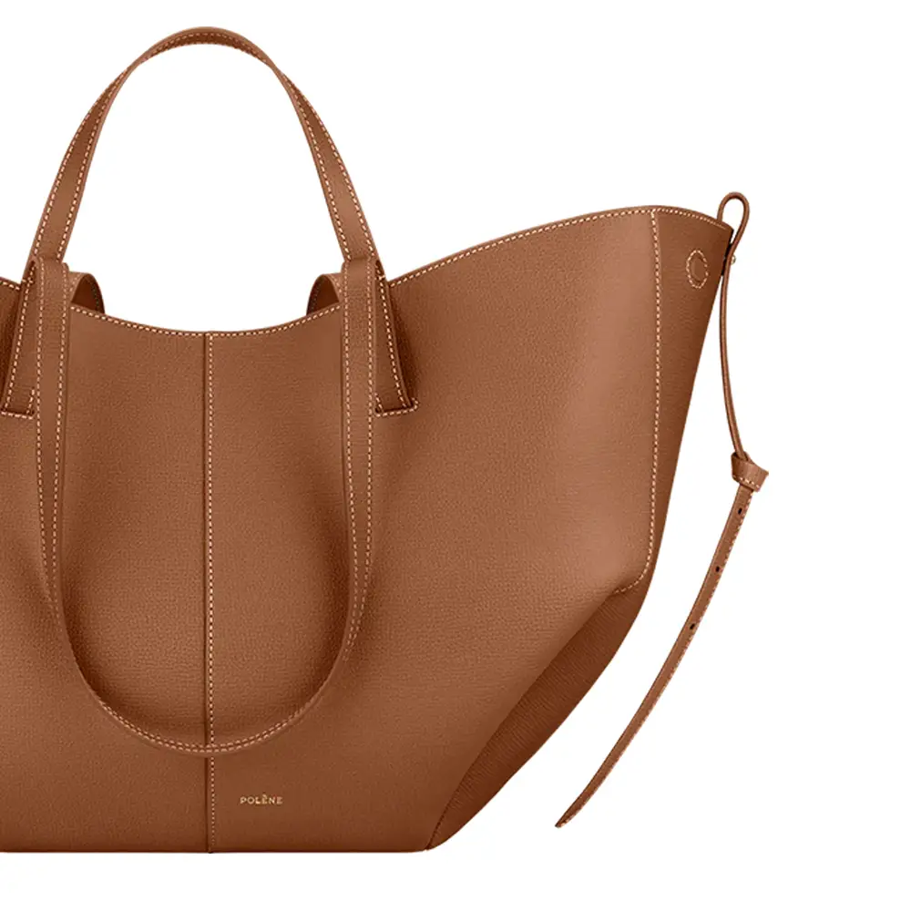 Polene Cyme Shopping Bag Grained Leather Camel – voilà.id