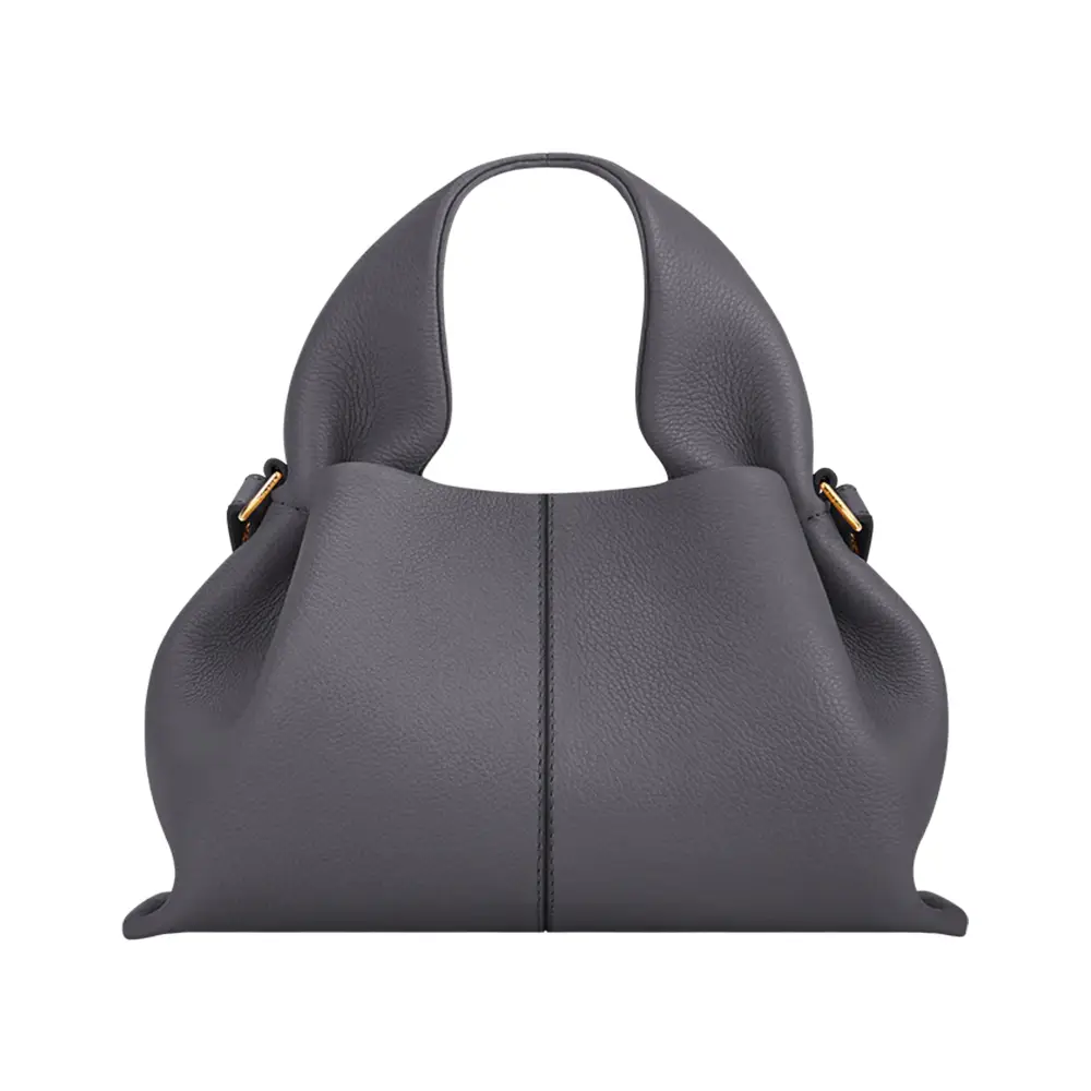 Polène Numero Neuf Mini Crossbody Bag Grained Leather Taupe
