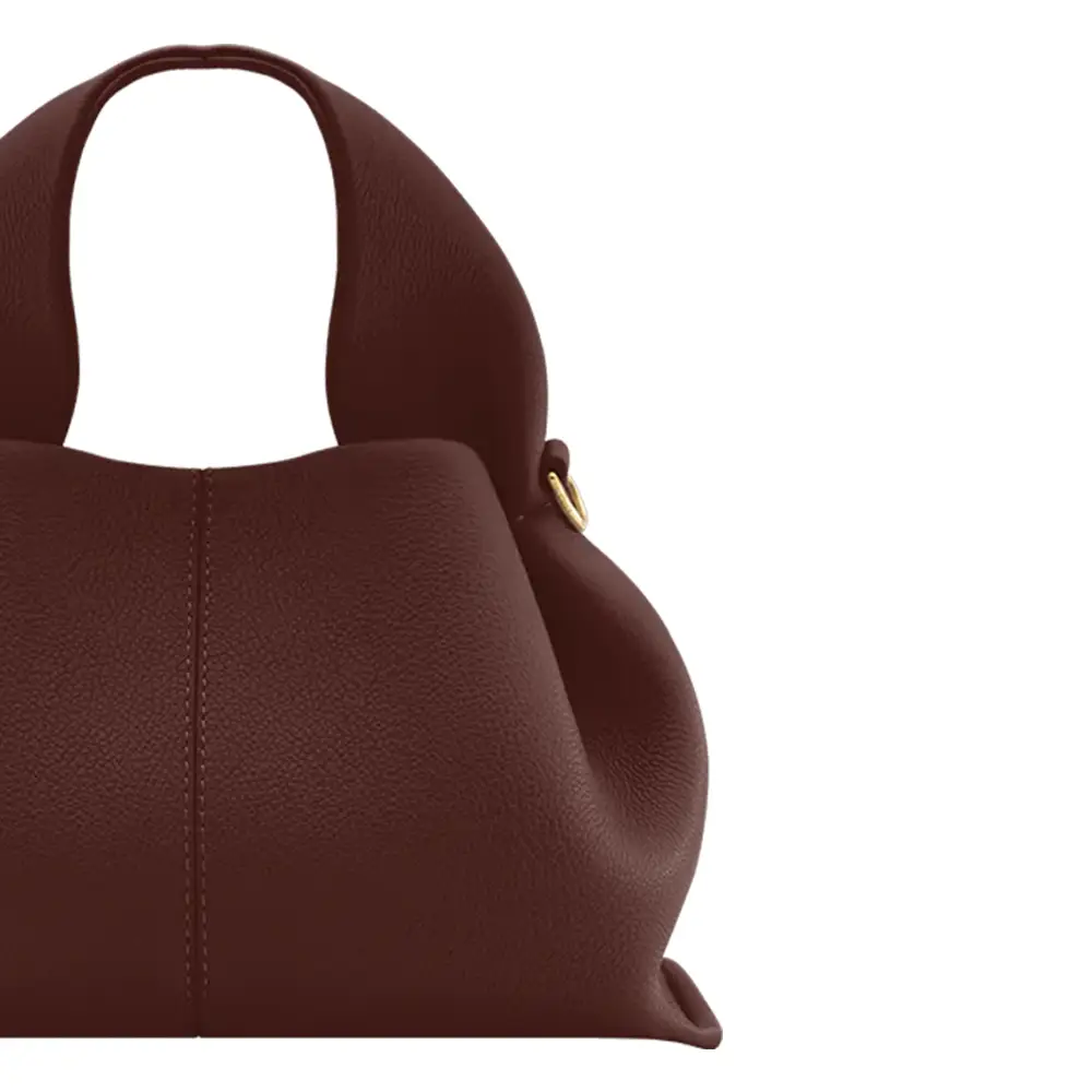 Polène Numero Neuf Mini Crossbody Bag Grained Leather Santal Polène Numero Neuf Mini Crossbody Bag Grained Leather Santal