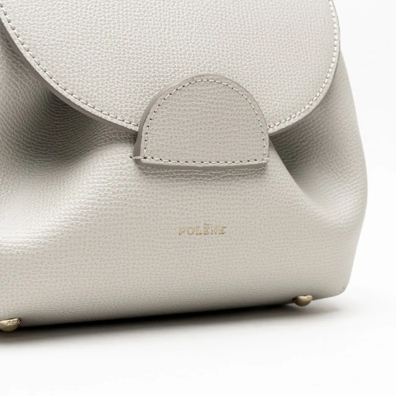 Polène Numero Uno Nano Crossbody Bag Grained Leather Craie