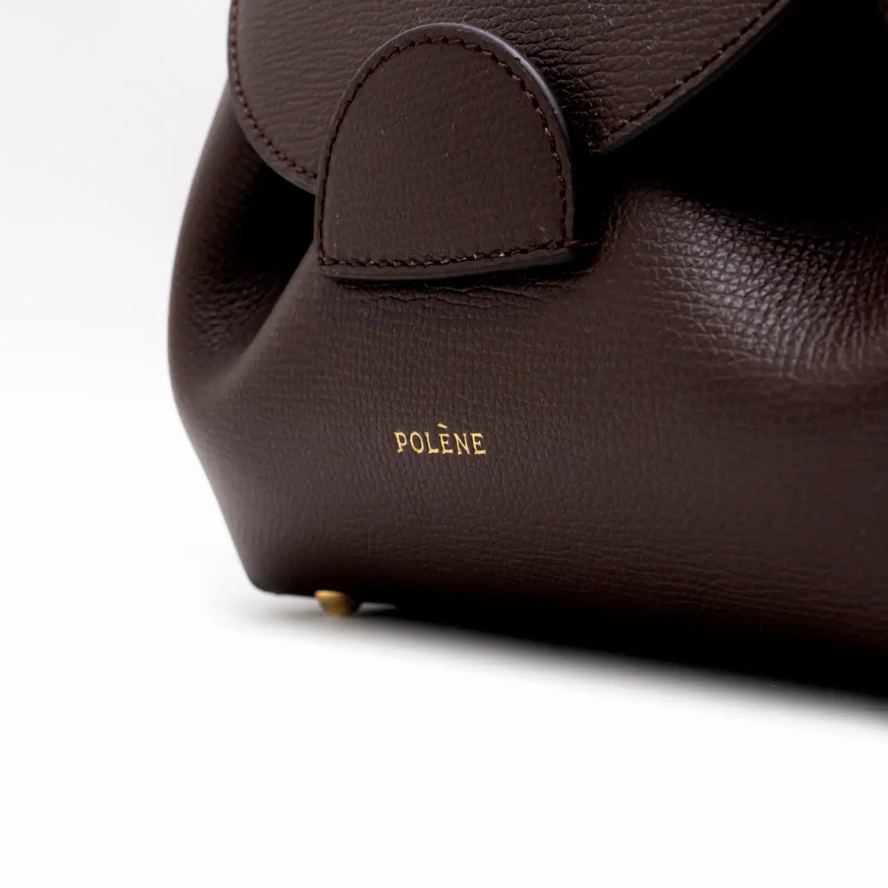 Polène Numero Uno Nano Crossbody Bag Grained Leather Santal Ghw