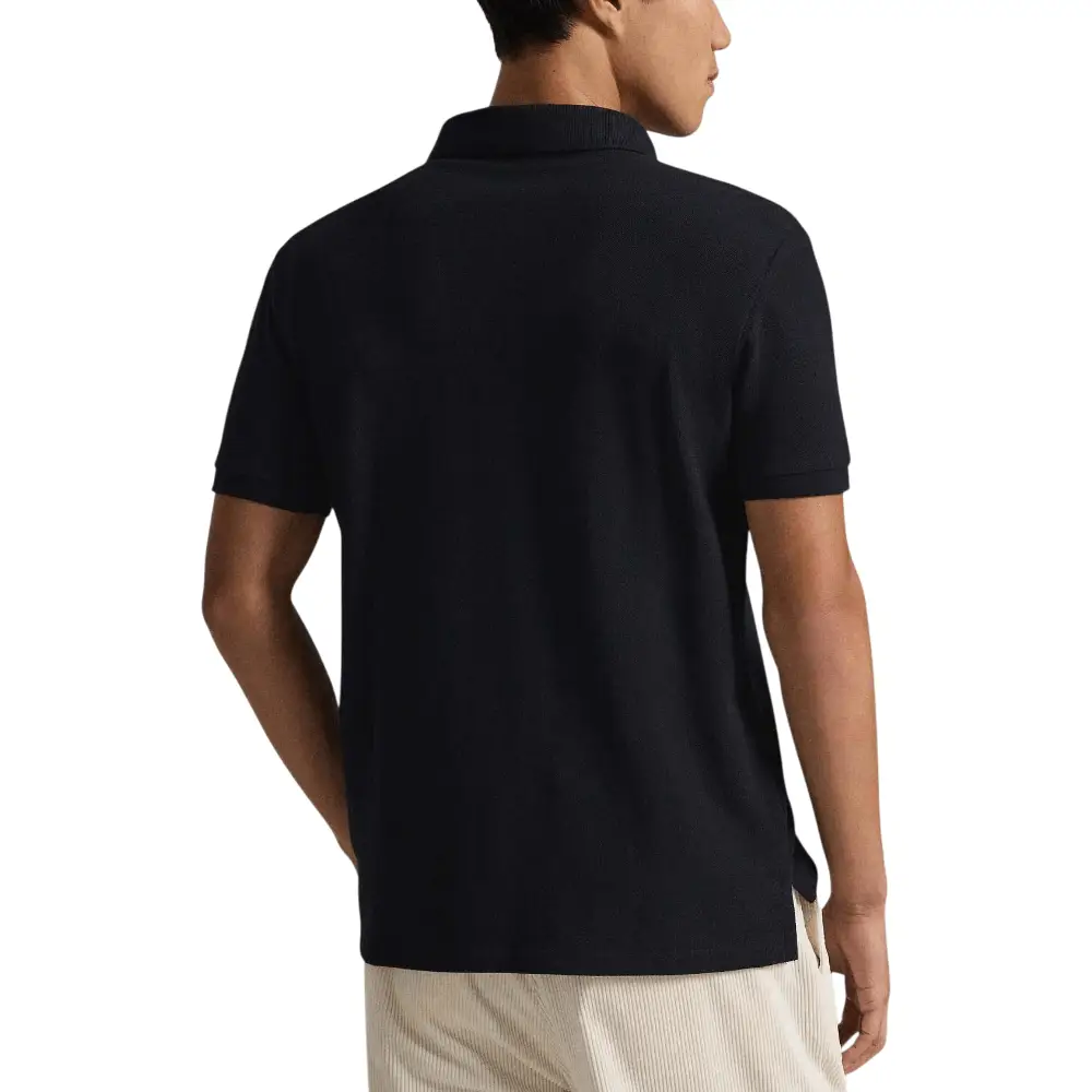 Polo Ralph Lauren Custom Slim Fit Horseshoe Polo Shirt Black