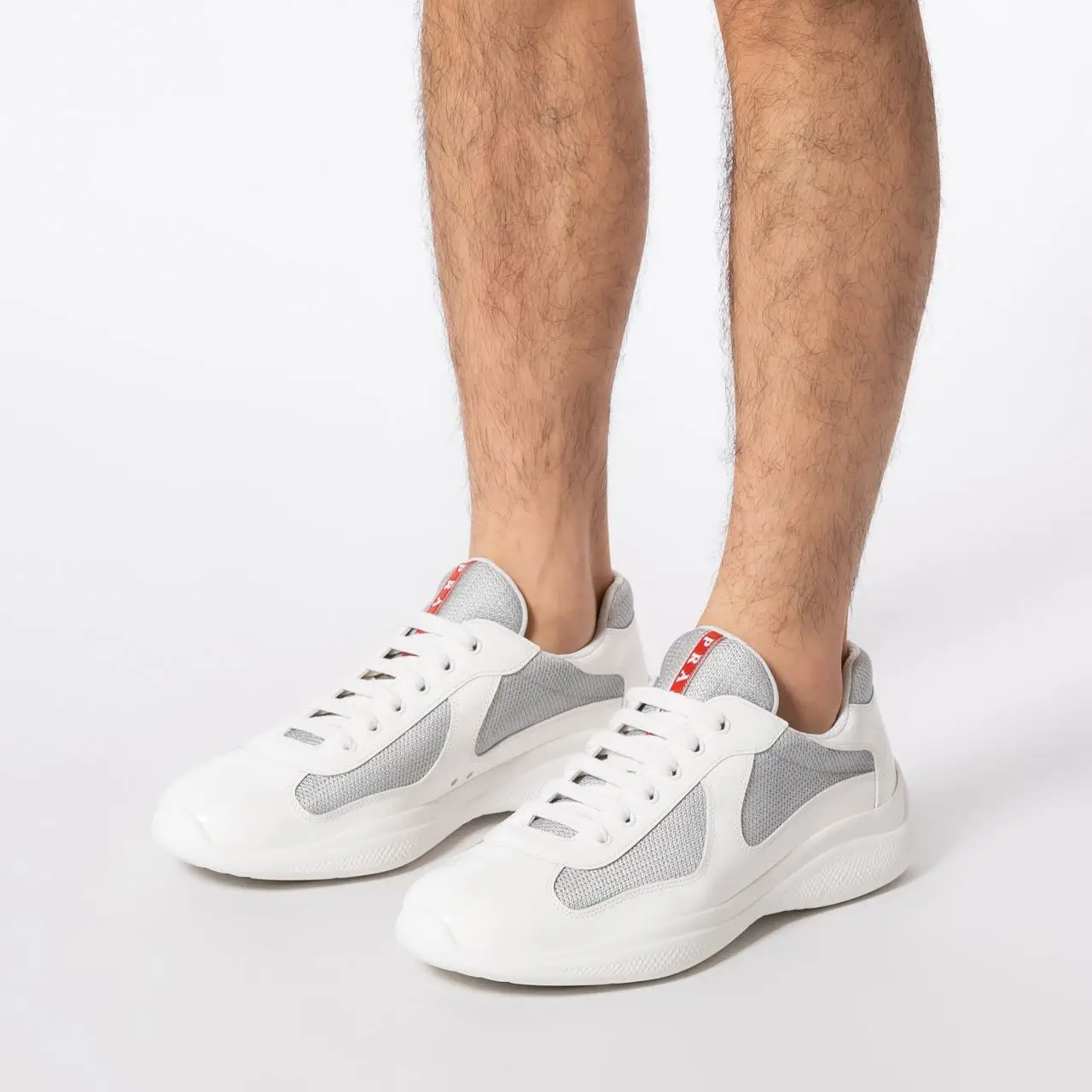 White prada americas cup sneakers 2025