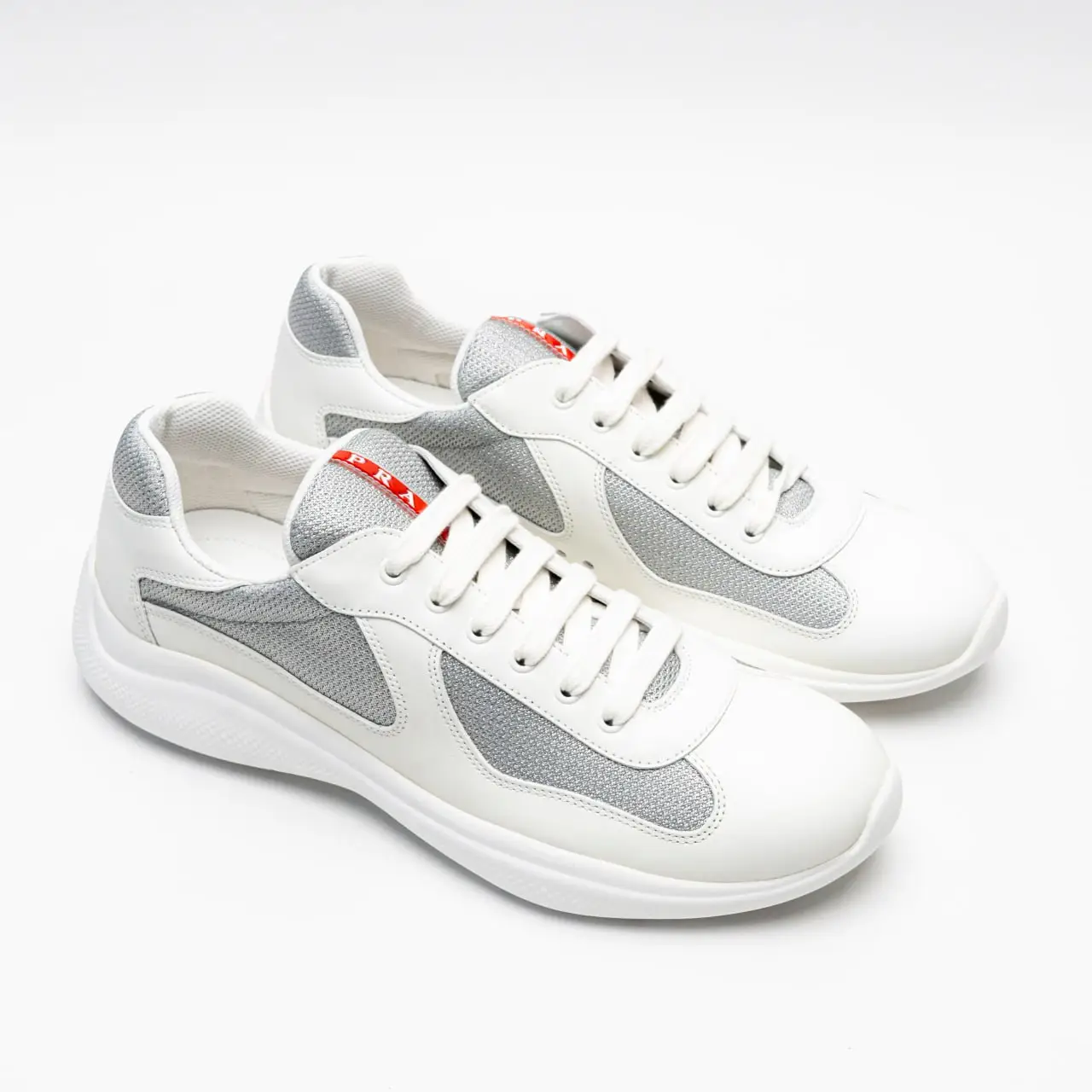 Prada New America's Cup Bike Fabric Sneakers White – voilà.id