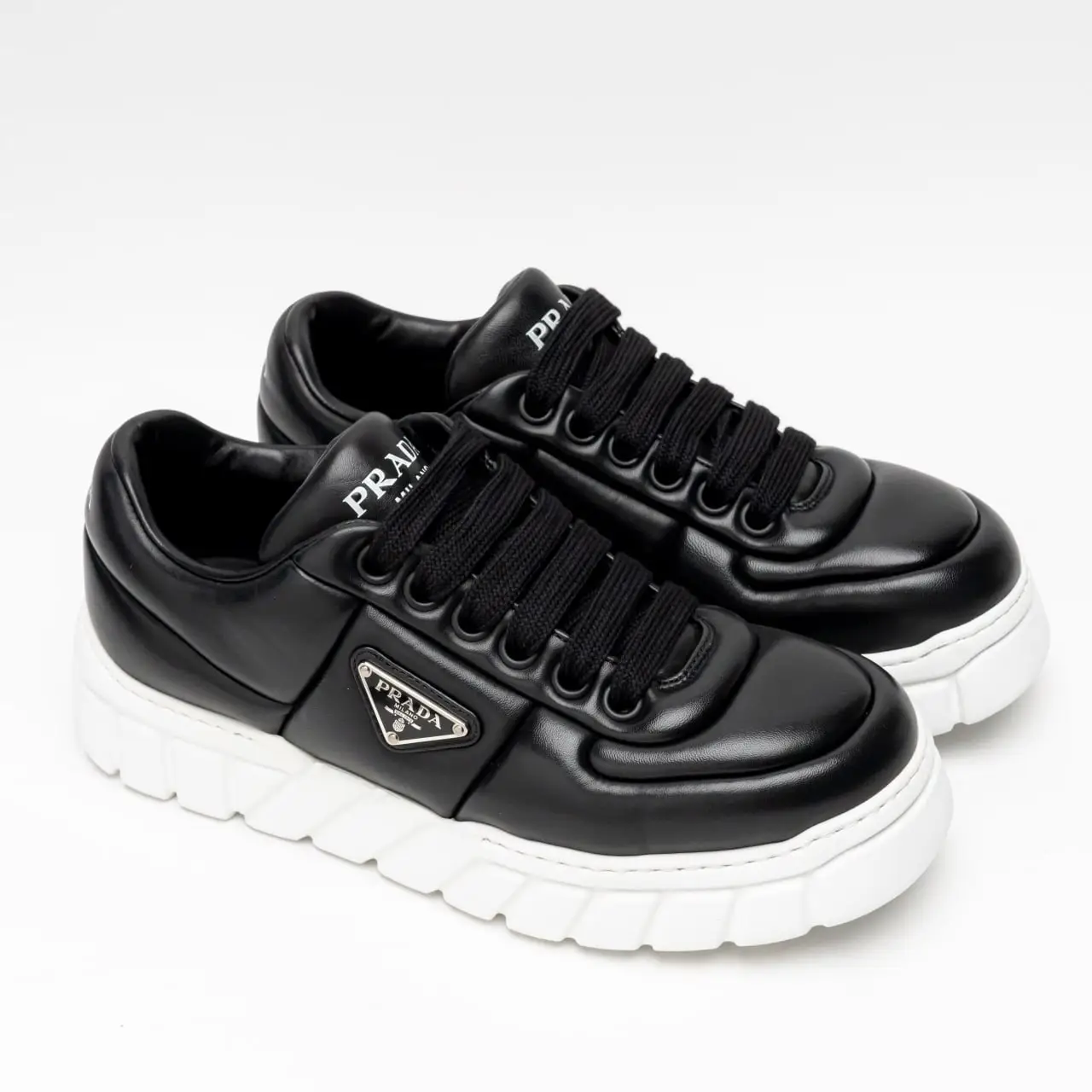 Prada Padded Nappa Leather Sneakers Black – voilà.id