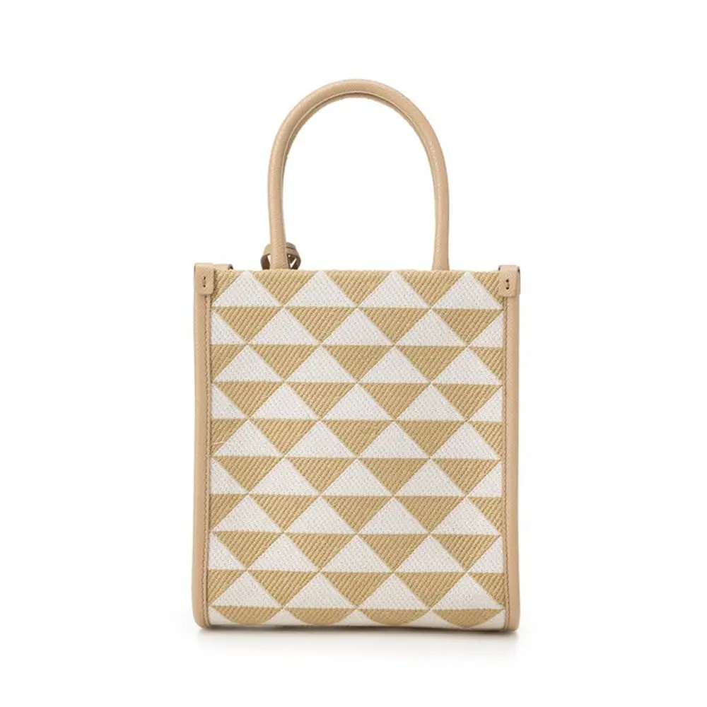 ★PRADA★Prada Symbole jacquard fabric micro bag★無料速達 Prada Symbole Jacquard Fabric Micro Bag Nude/Beige – voilà.id