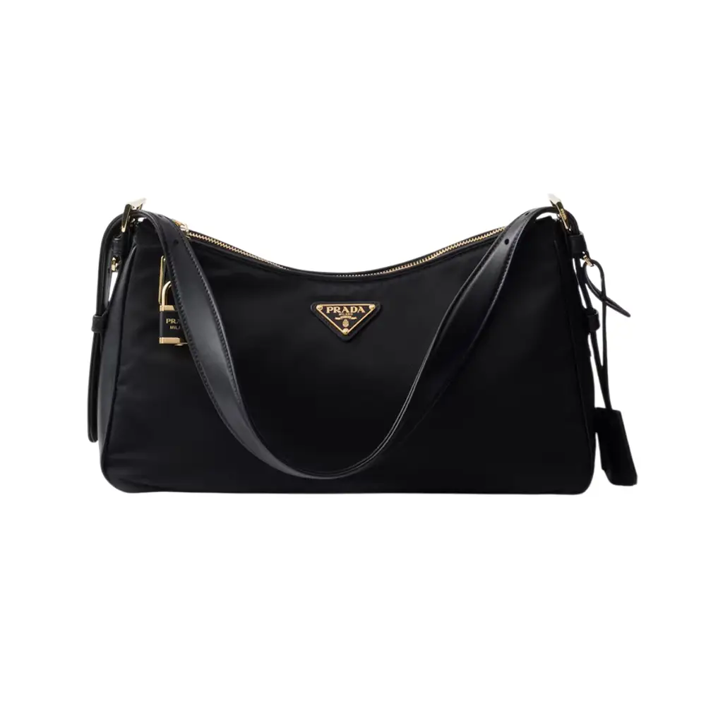 ショルダーバッグ・ポシェット PRADA AIMEE RE-NYLON AND LEATHER SHOULDER BAG Prada Prada Aimee Medium Shoulder Bag In Leather (PRADA