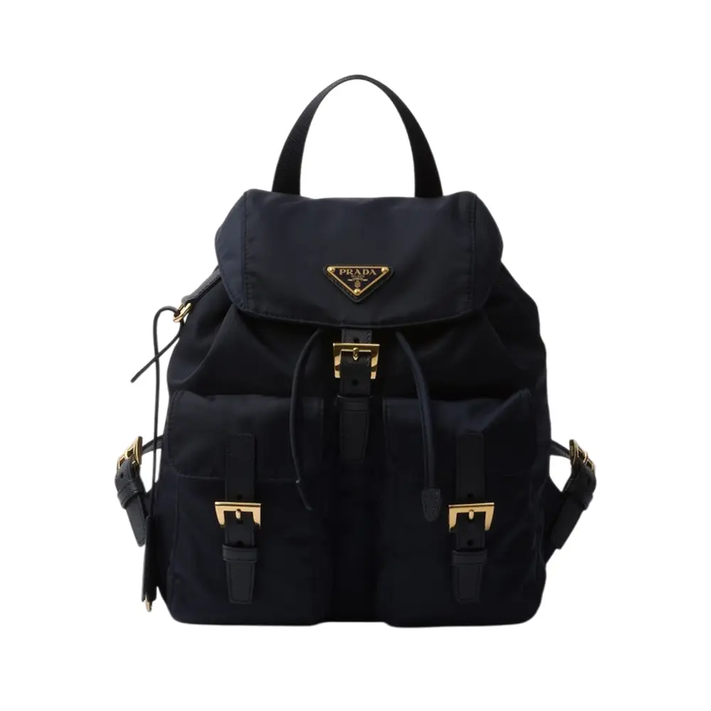 ★PRADA★ Triangle Logo Mini Backpack Keyring Black 1TT2052D ☆PRADA☆ Triangle Logo Mini Backpack Keyring Black 1TT2052D