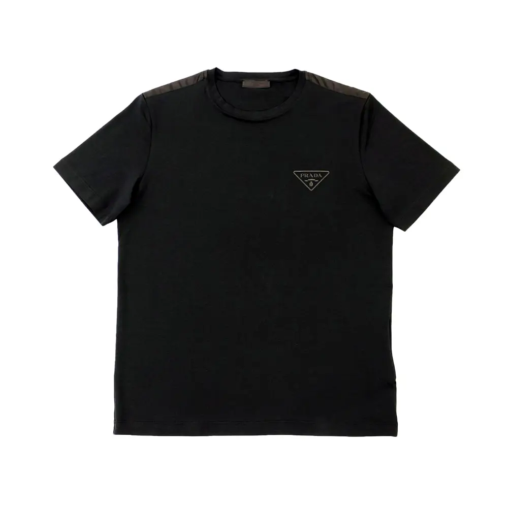 Prada Oversized Pocket T-Shirt with Triangle Metal Logo