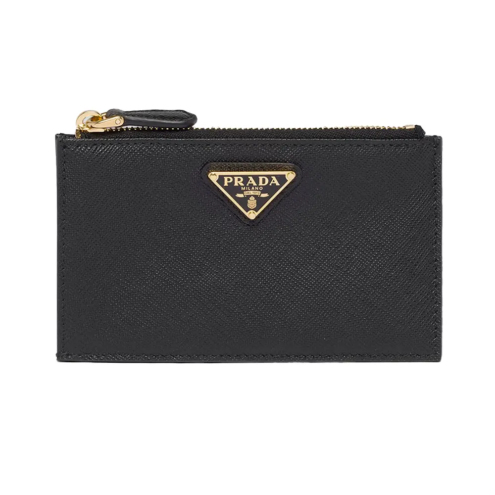 ★PRADA★ Triangle Logo Saffiano Zipper Wallet Black 1ML0182 MUSINSA | PRADA Triangle Logo Saffiano Zipper Wallet - Black