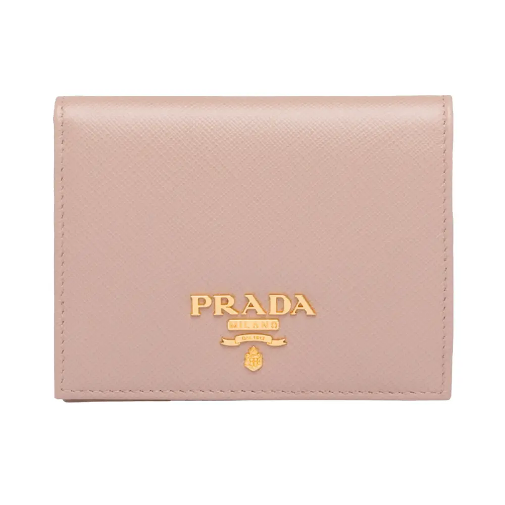 Prada Perforated Leather Compact Wallet Prada Small Saffiano